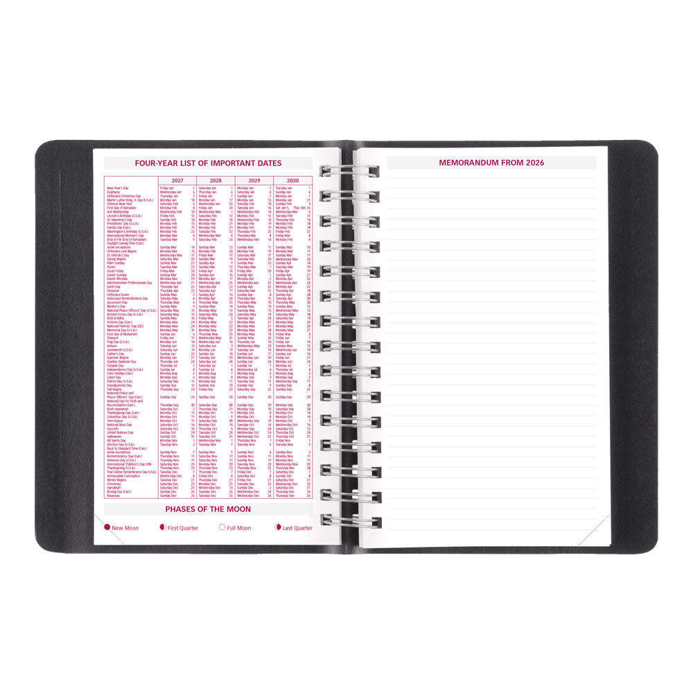 Essential Daily Appointment Book, 2027, English, Black CB800.BLK-27 Brownline Canada