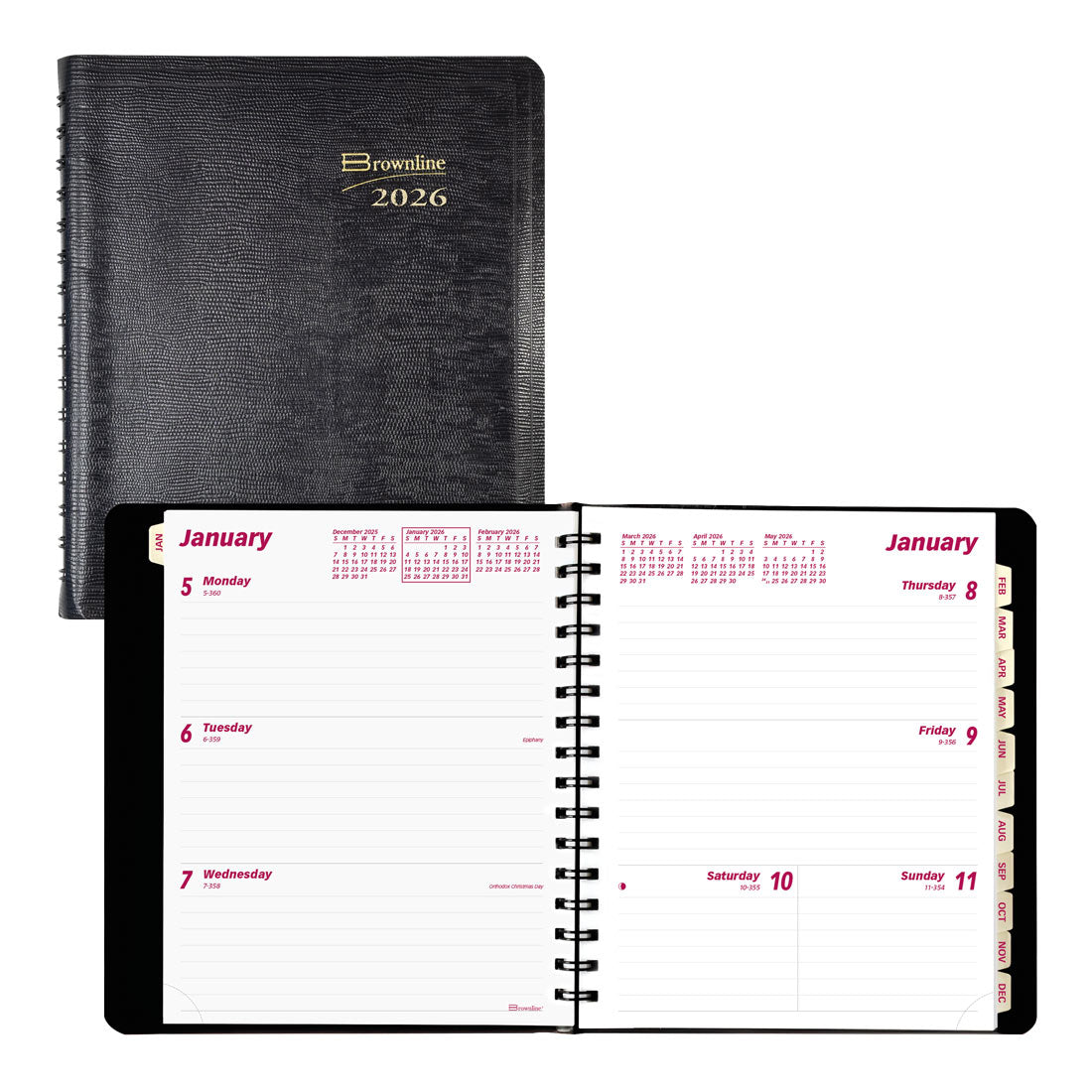 Brownline Essential Weekly Planner 2026, English, Black CB850.BLK-26