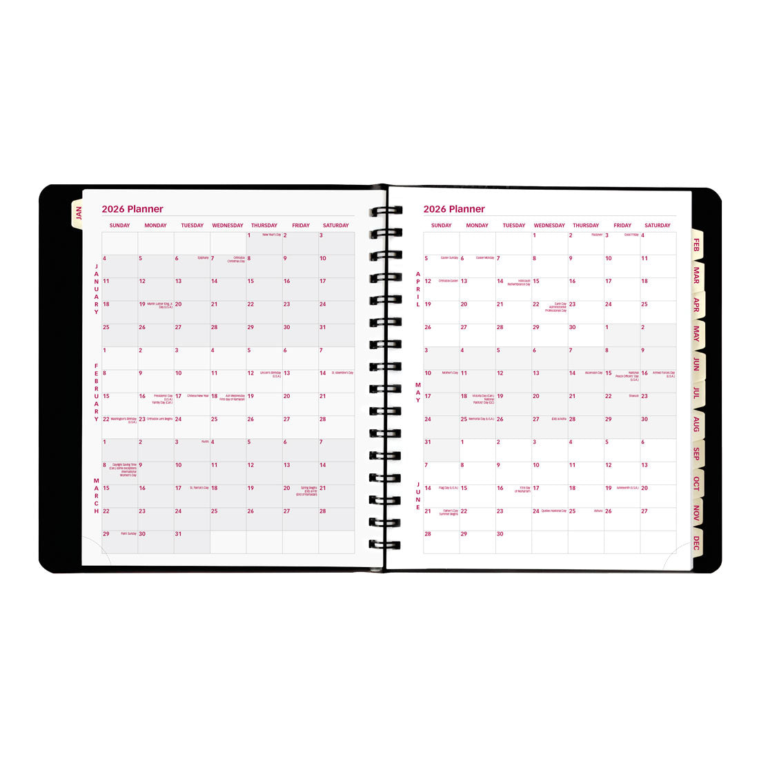 Brownline Essential Weekly Planner 2026, English, Black CB850.BLK-26