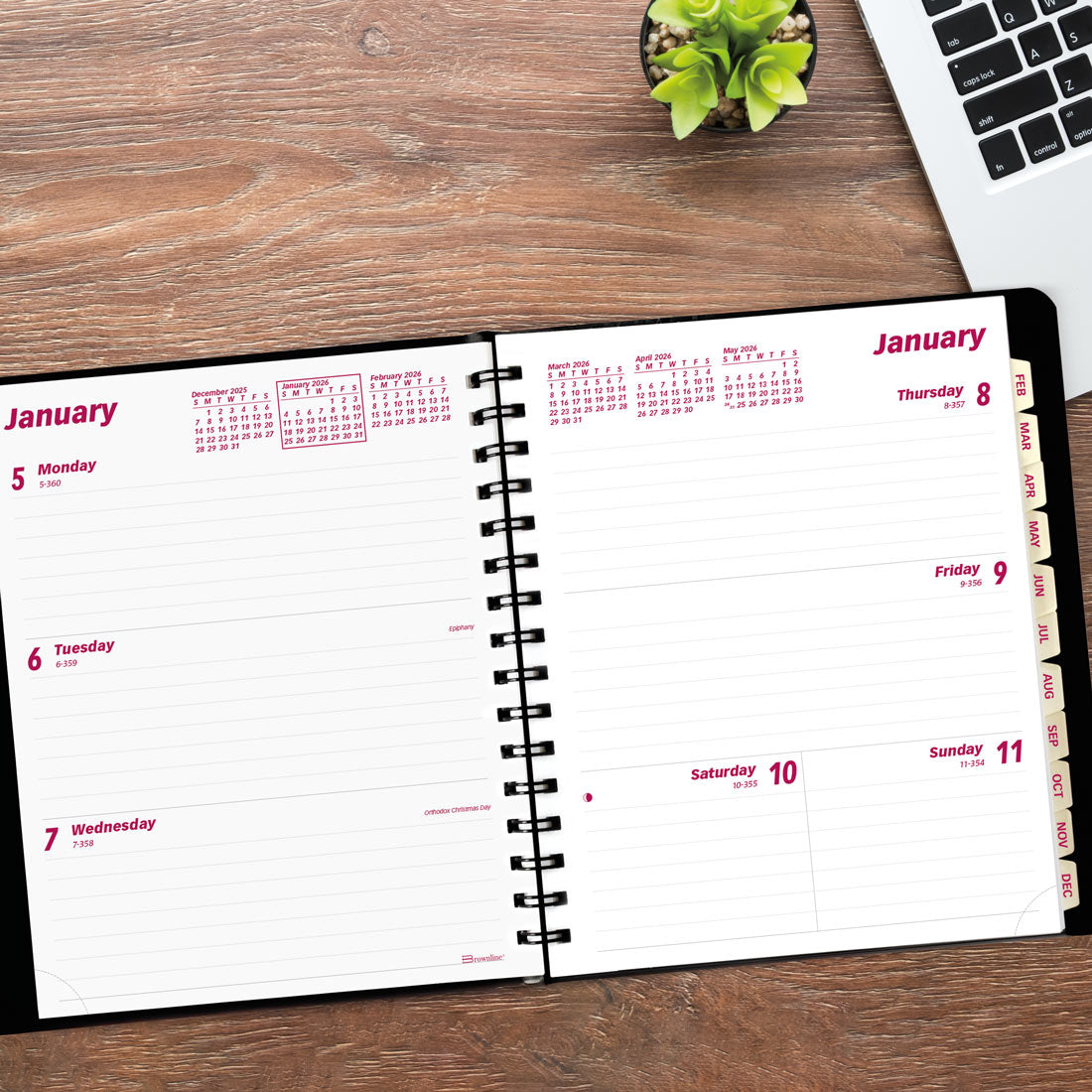 Brownline Essential Weekly Planner 2026, English, Black CB850.BLK-26