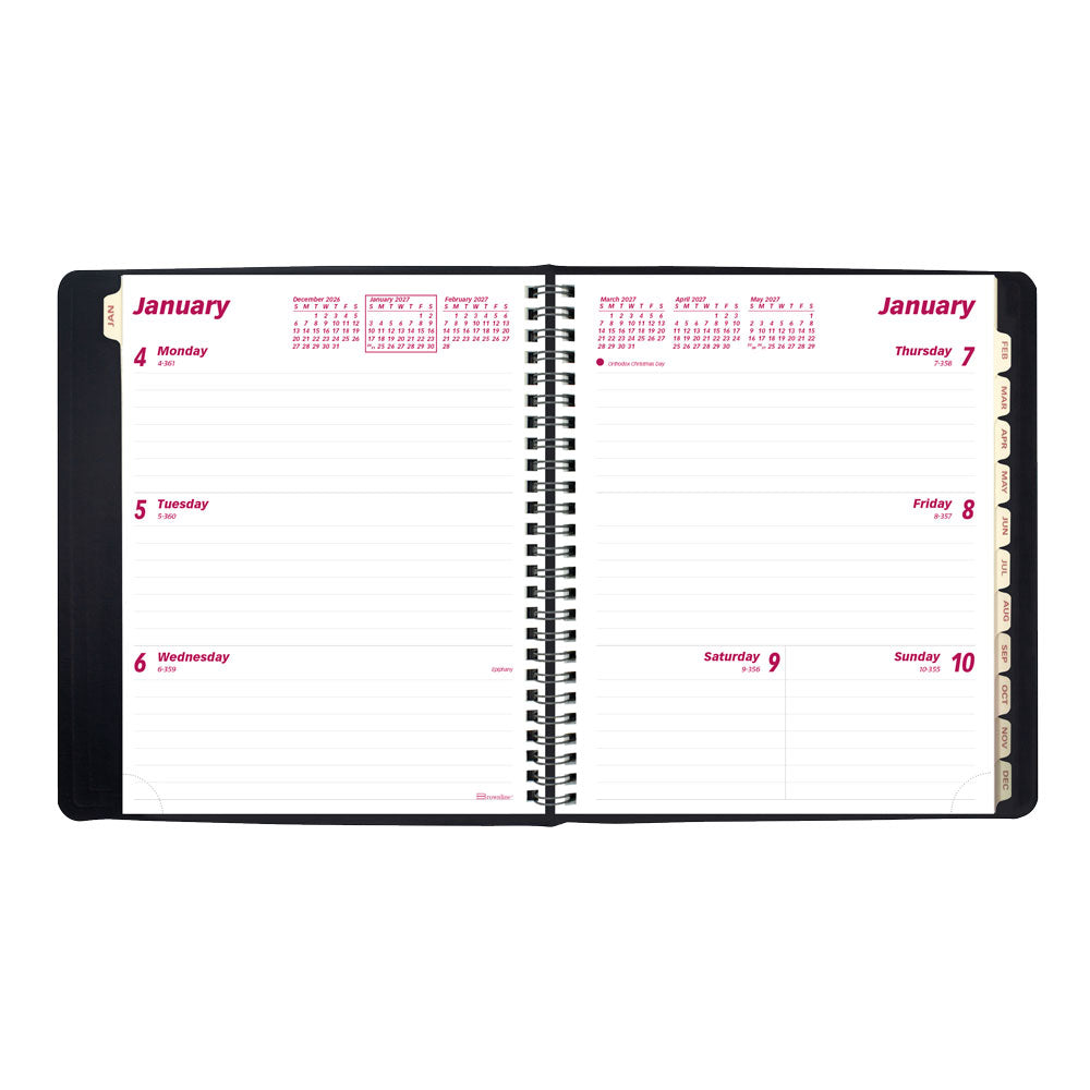 Essential Weekly/Monthly Planner, 2027, English, Black CB850.BLK-27 Brownline Canada