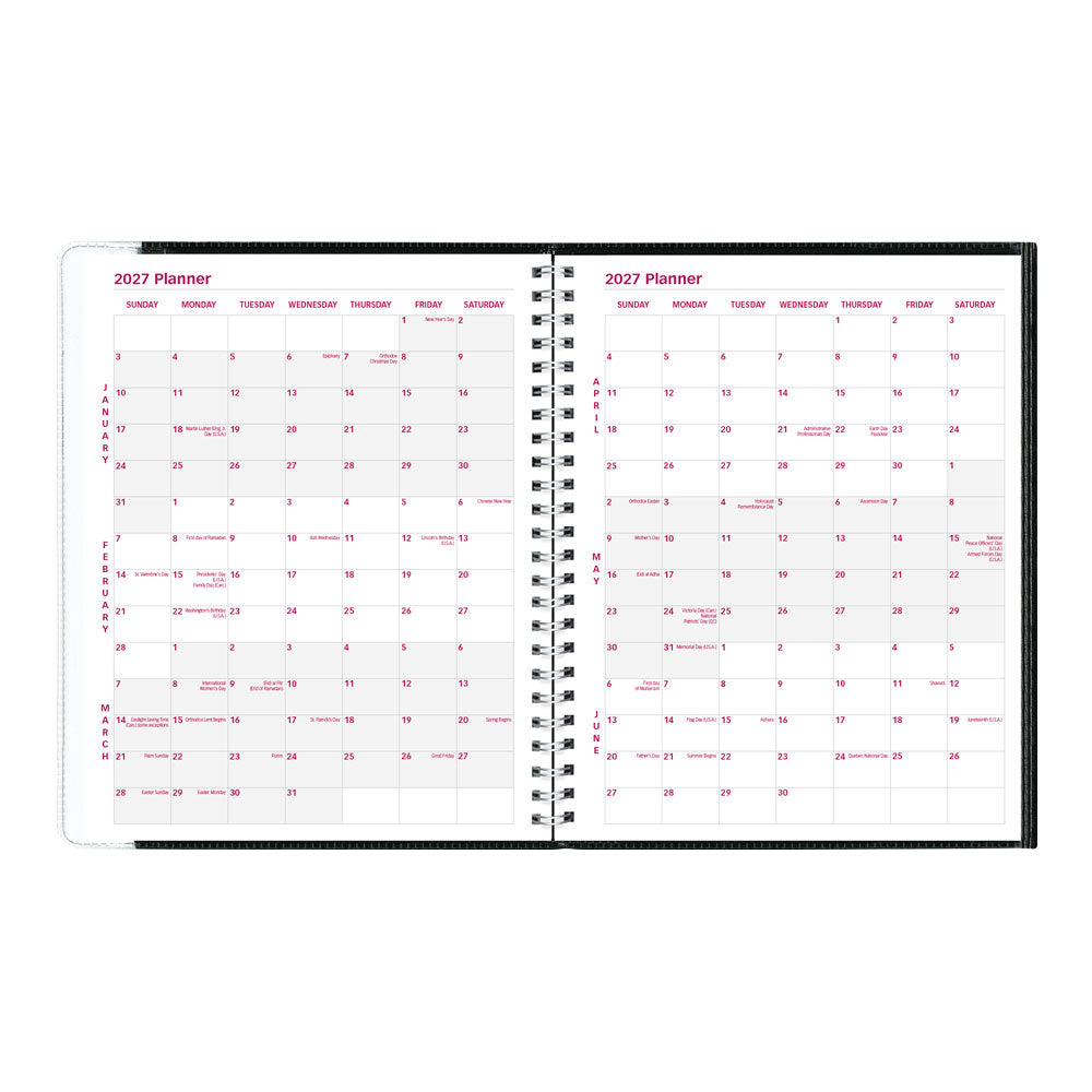 Pre-Vu Weekly Appointment Book, 2027, English, Black CB920.BLK-27 Brownline Canada