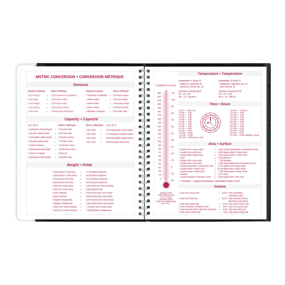 Pre-Vu Weekly Appointment Book, 2027, Bilingual CB920B.BLK-27 Brownline Canada