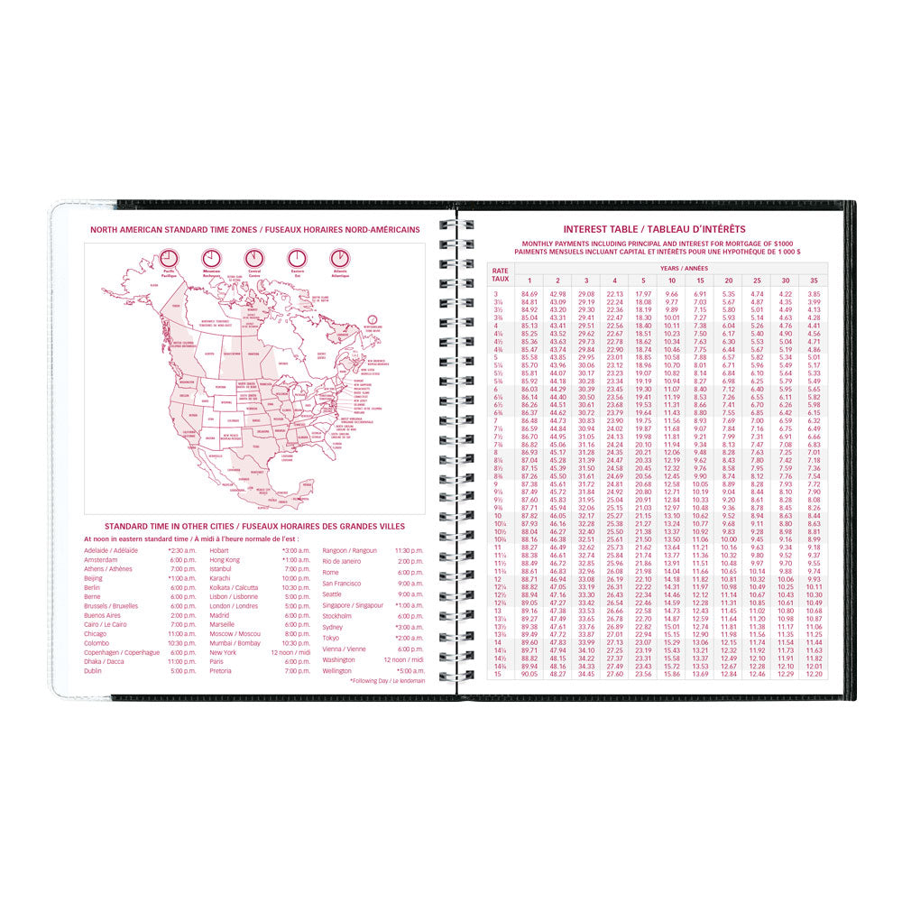 Pre-Vu Weekly Appointment Book, 2027, Bilingual CB920B.BLK-27 Brownline Canada