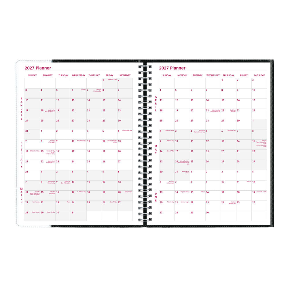 Pre-Vu Weekly Appointment Book, 2027, English, Black CB925.BLK-27 Brownline Canada