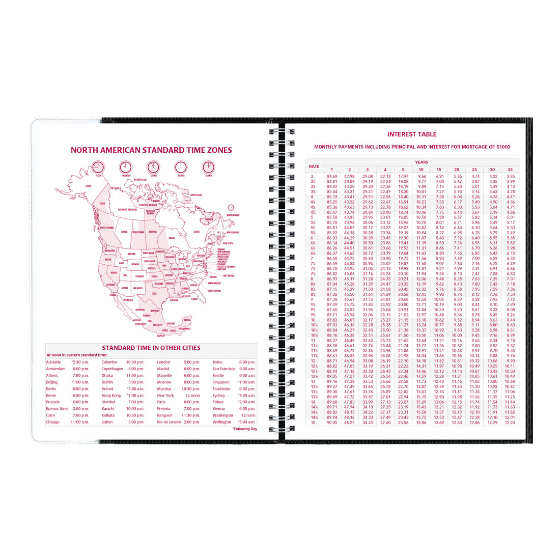 Brownline Pre-Vu Weekly Planner 2026, Bilingual, Tri-Fold Cover, Black CB925B.BLK-26
