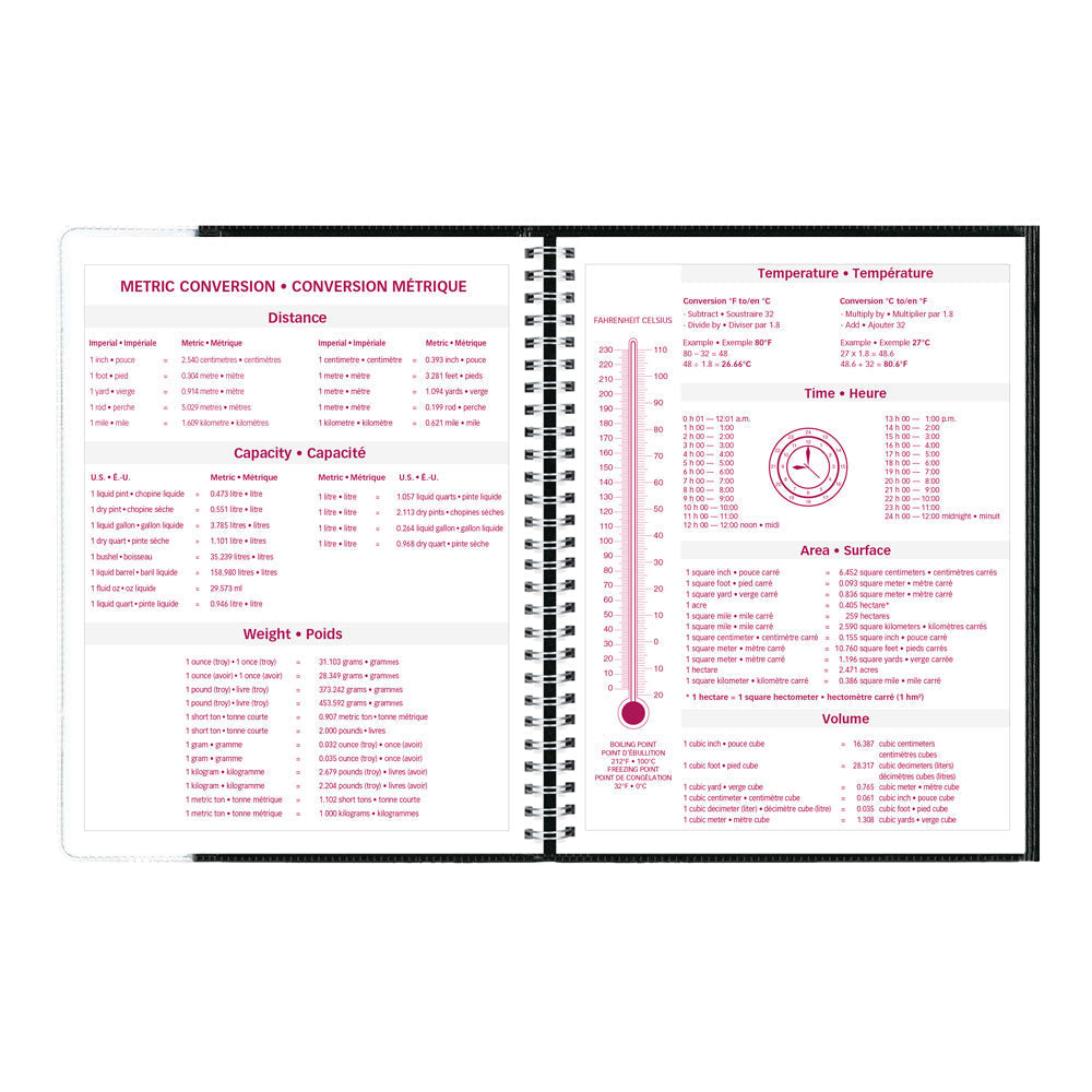 Pre-Vu Weekly Appointment Book, 2027, Bilingual CB925B.BLK-27 Brownline Canada
