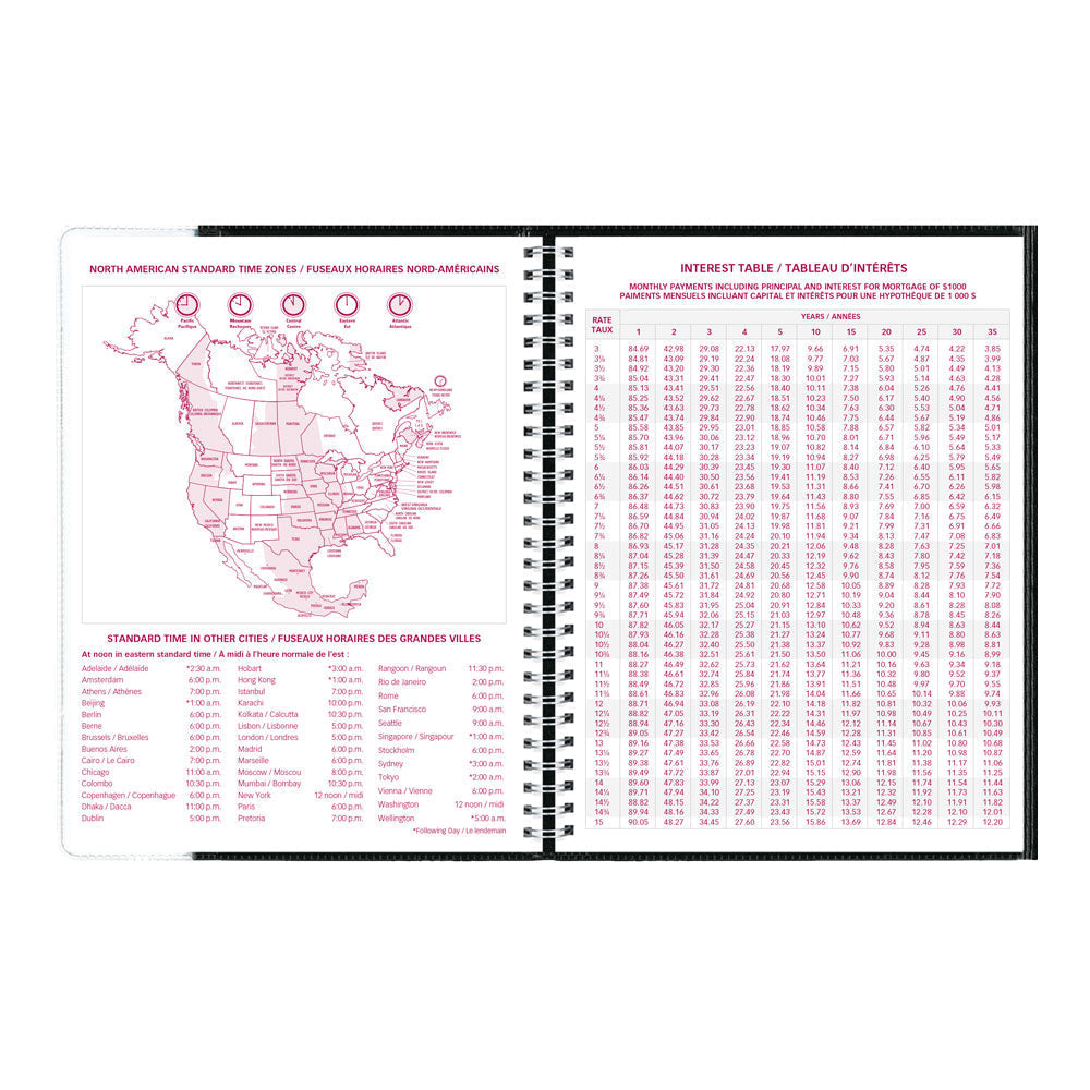 Pre-Vu Weekly Appointment Book, 2027, Bilingual CB925B.BLK-27 Brownline Canada