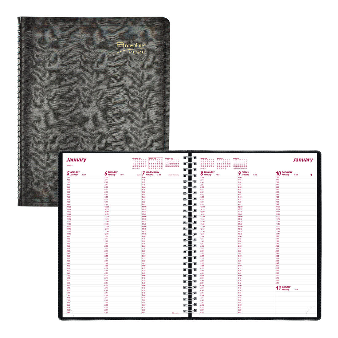 Brownline Essential Weekly Appointment Book 2026, English CB950.BLK-26 #colour_black