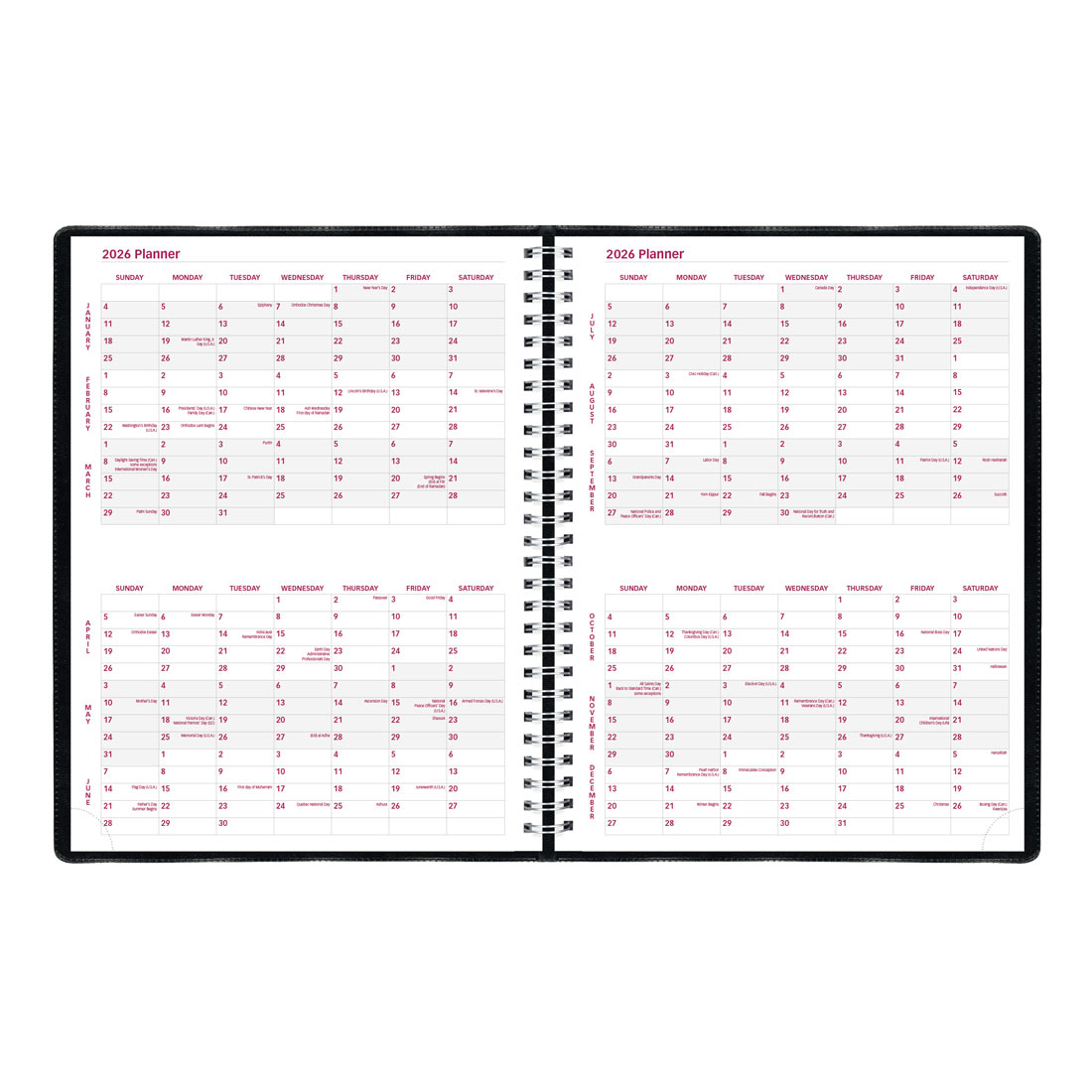 Brownline Essential Weekly Appointment Book 2026, English CB950.BLK-26 #colour_black