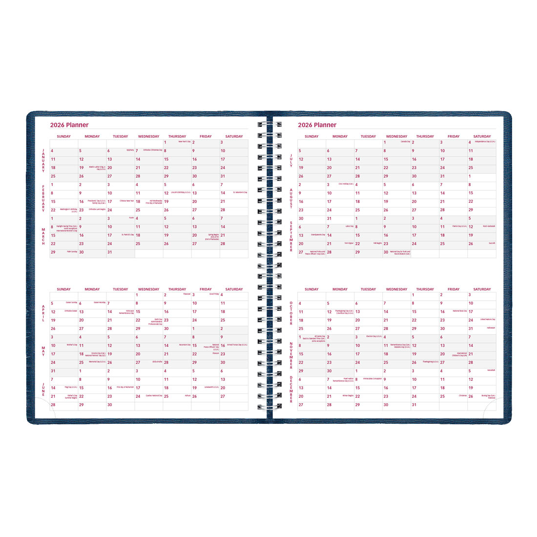 Brownline Essential Weekly Appointment Book 2026, English CB950.BLU-26 #colour_blue