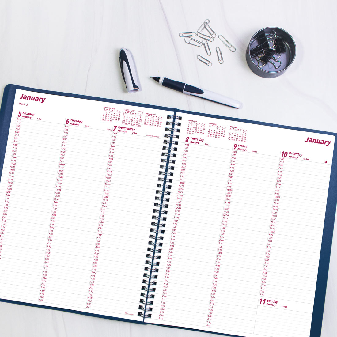 Brownline Essential Weekly Appointment Book 2026, English CB950.BLU-26 #colour_blue