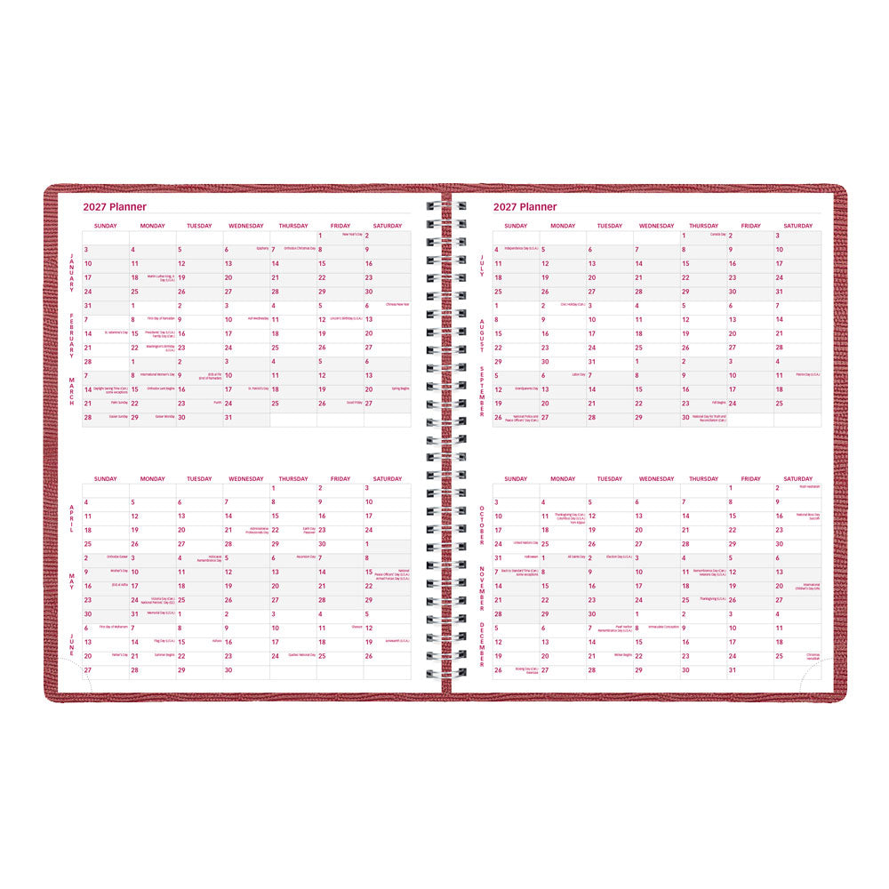 Essential Appointment Book, 2027, English Red CB950.RED-27 Brownline Canada