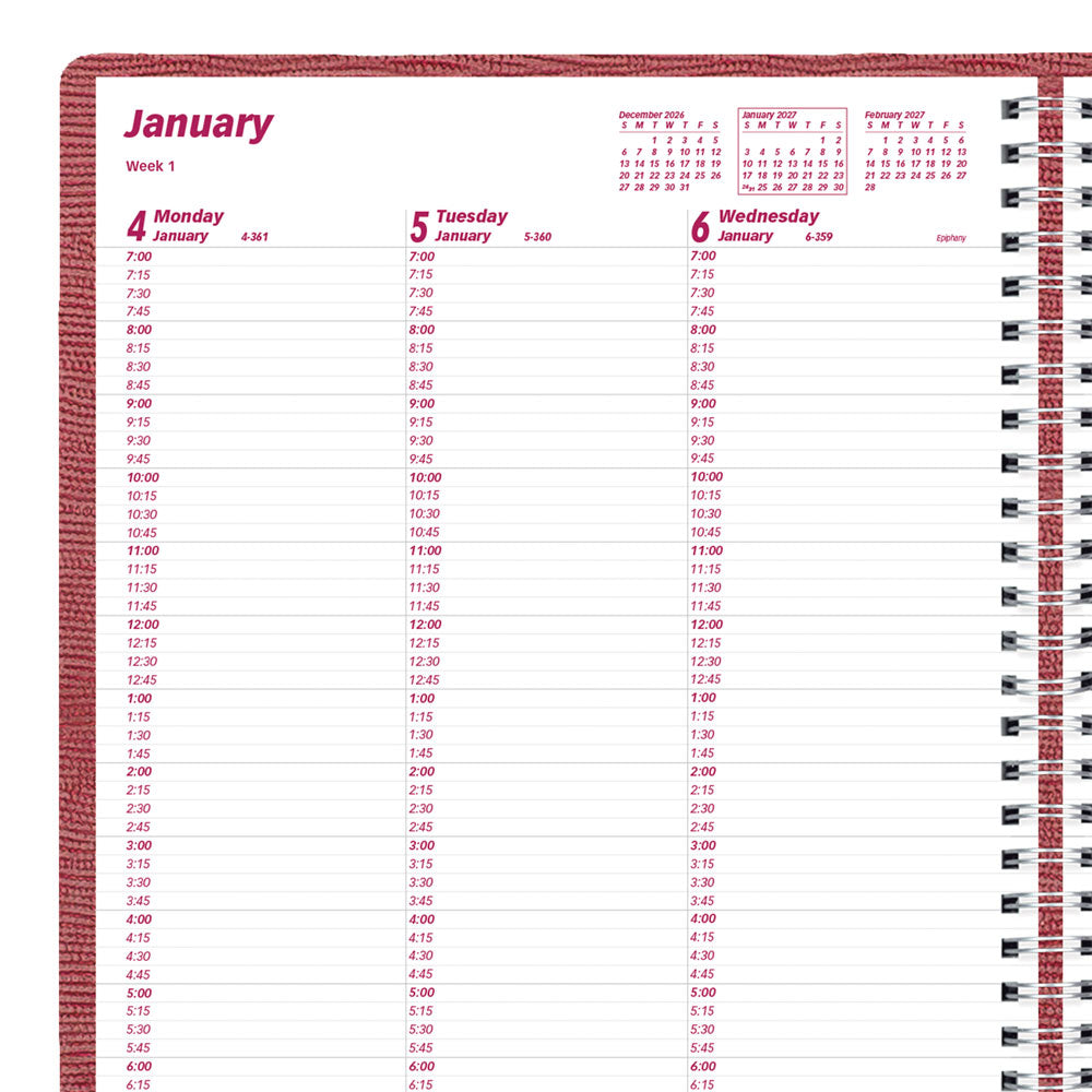 Essential Appointment Book, 2027, English Red CB950.RED-27 Brownline Canada