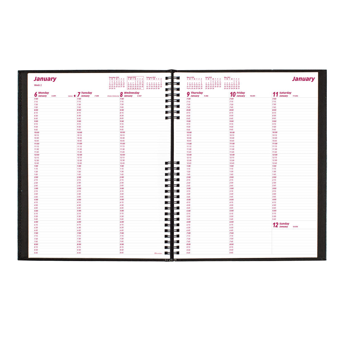 CoilPro Weekly Appointment Book 2025, English, CB950C.BLK#colour_black