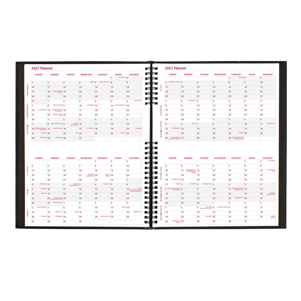 CoilPro™ Weekly Appointment Book, 2027, English Black CB950C.BLK-27 Brownline Canada