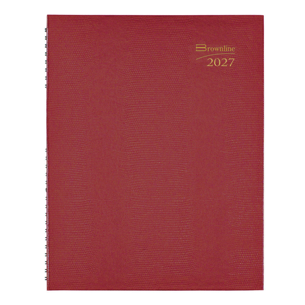 CoilPro™ Weekly Appointment Book, 2027, English Bright Red CB950C.RED-27 Brownline Canada