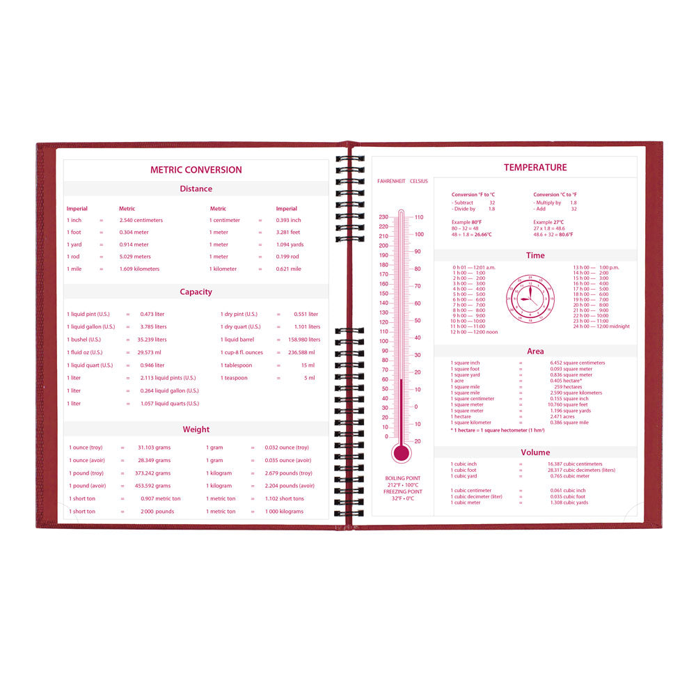 CoilPro™ Weekly Appointment Book, 2027, English Bright Red CB950C.RED-27 Brownline Canada