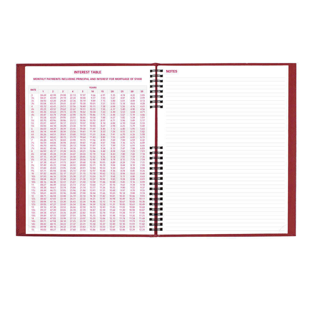 CoilPro™ Weekly Appointment Book, 2027, English Bright Red CB950C.RED-27 Brownline Canada