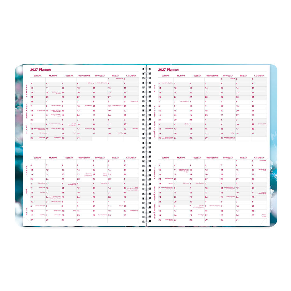 Nature Weekly Appointment Book, 2027, English Cherry Blossoms CB950G.03-27 Brownline Canada