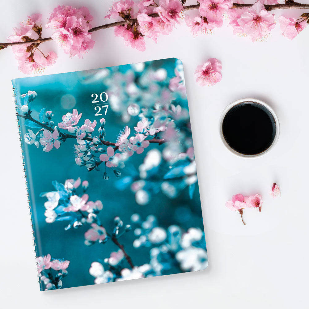 Nature Weekly Appointment Book, 2027, English Cherry Blossoms CB950G.03-27 Brownline Canada