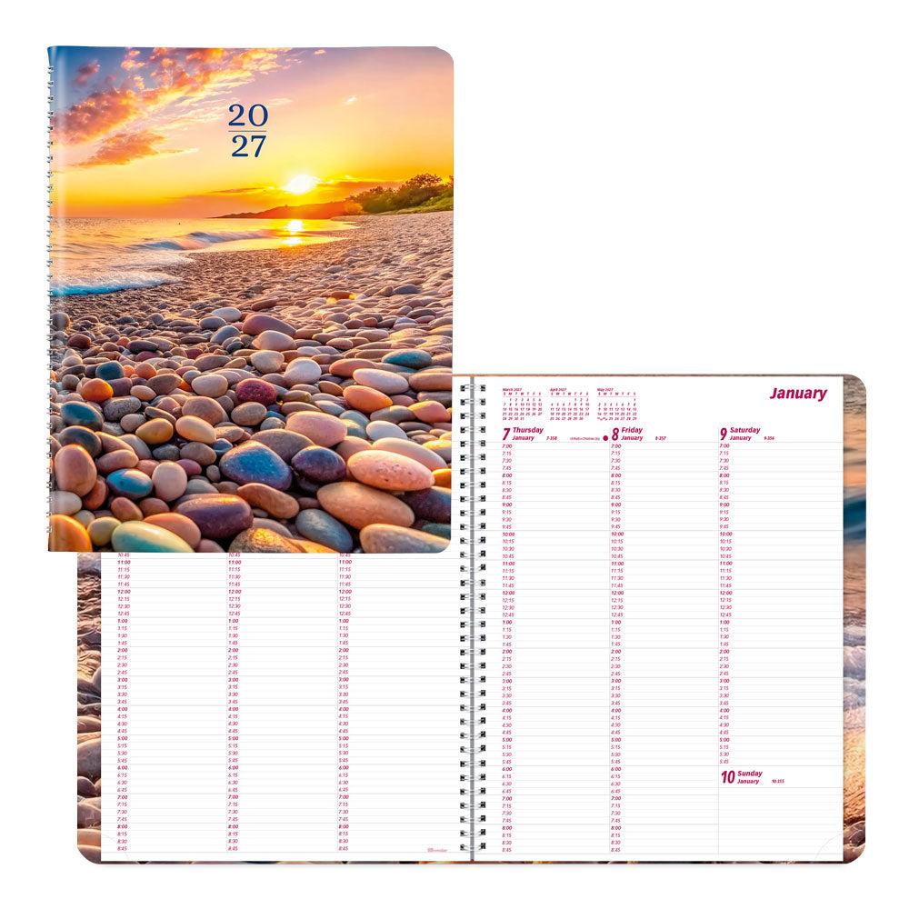 Nature Weekly Appointment Book, 2027, English Pebble Beach CB950G.04-27 Brownline Canada