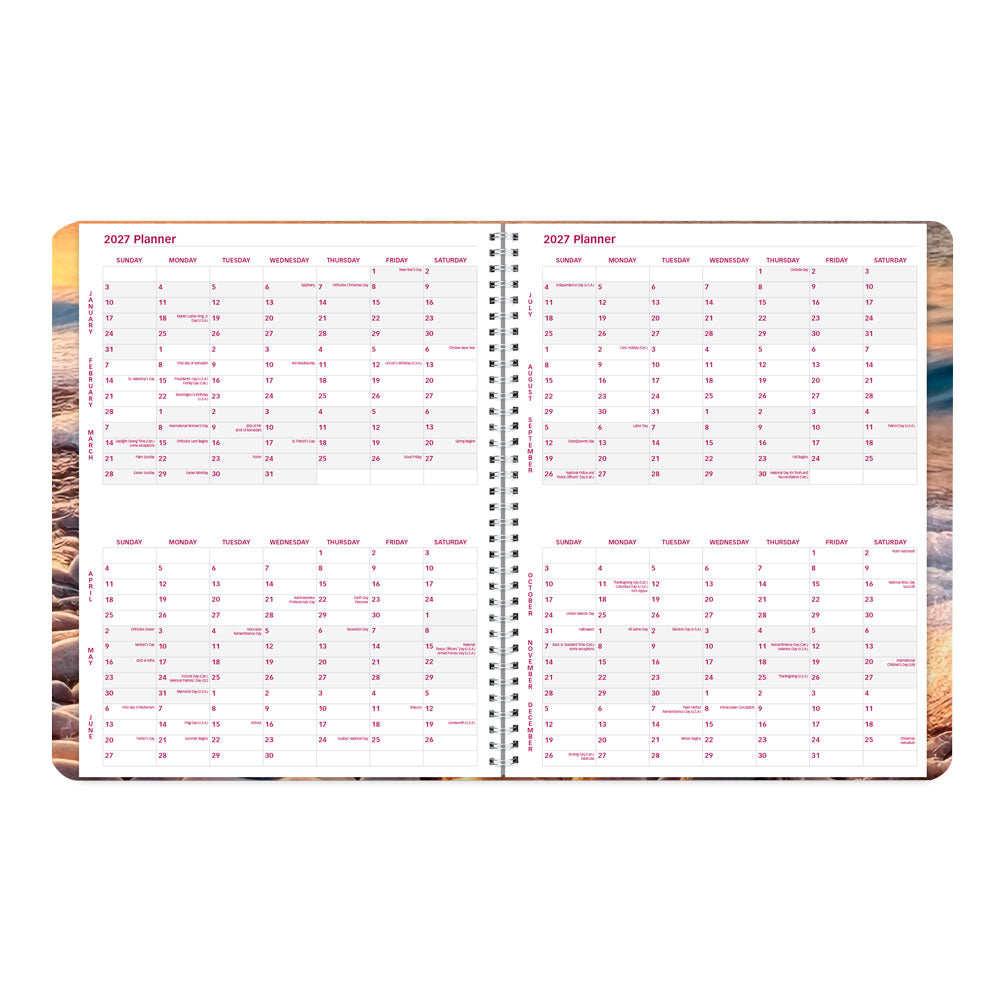 Nature Weekly Appointment Book, 2027, English Pebble Beach CB950G.04-27 Brownline Canada