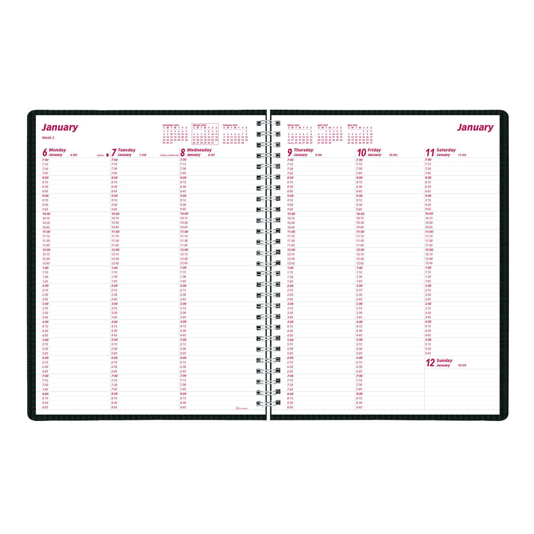 DuraFlex Weekly Appointment Book 2025, English, CB950V.BLK#colour_black