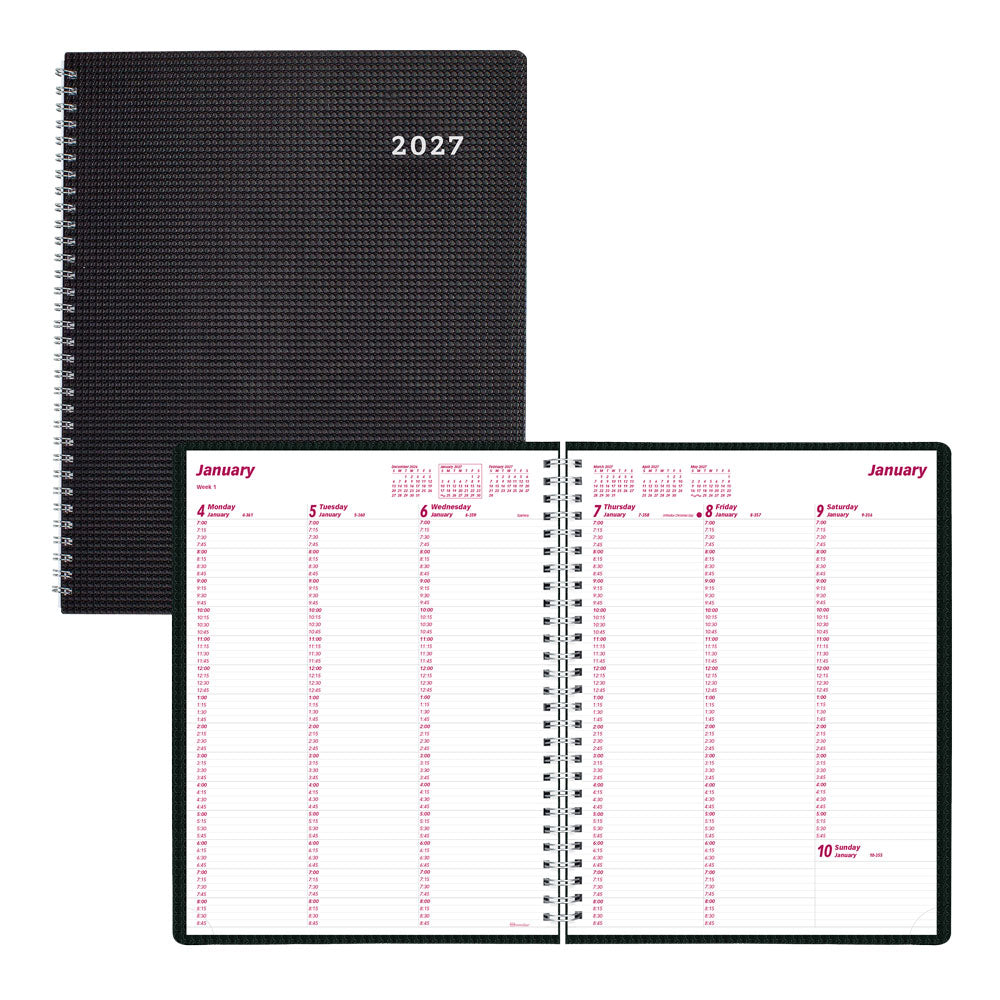 DuraFlex Weekly Appointment Book, 2027, English Black CB950V.BLK-27 Brownline Canada