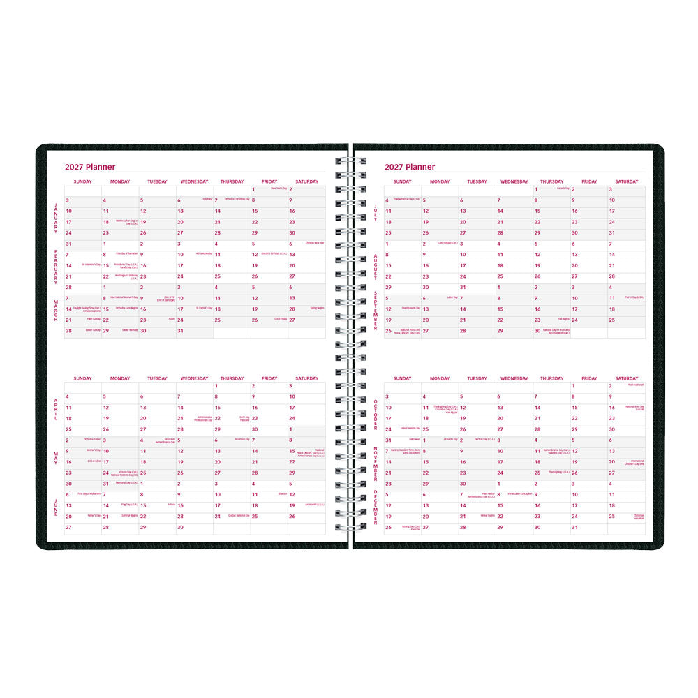 DuraFlex Weekly Appointment Book, 2027, English Black CB950V.BLK-27 Brownline Canada