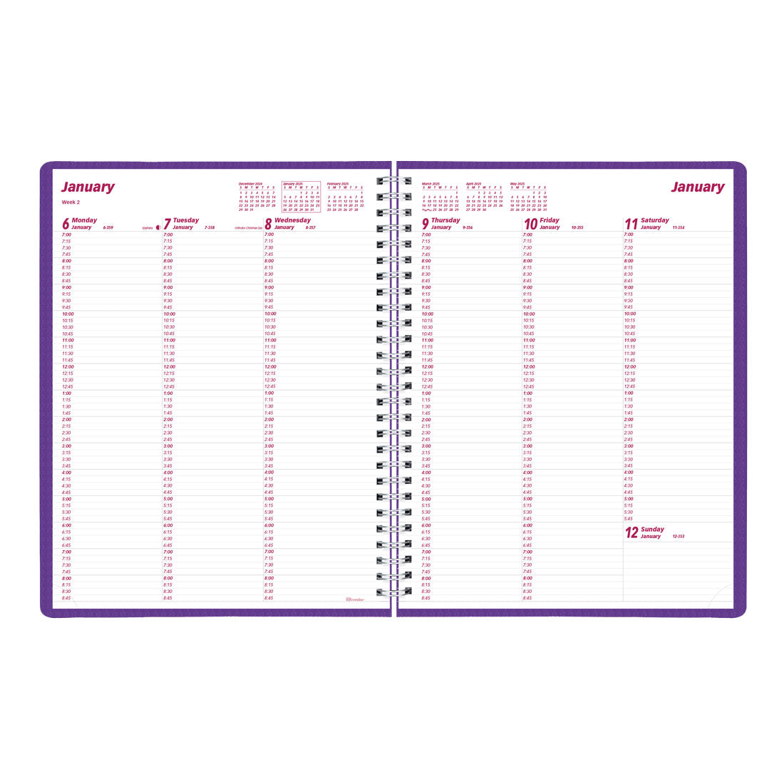 DuraFlex Weekly Appointment Book 2025, English, CB950V.PUR#colour_purple