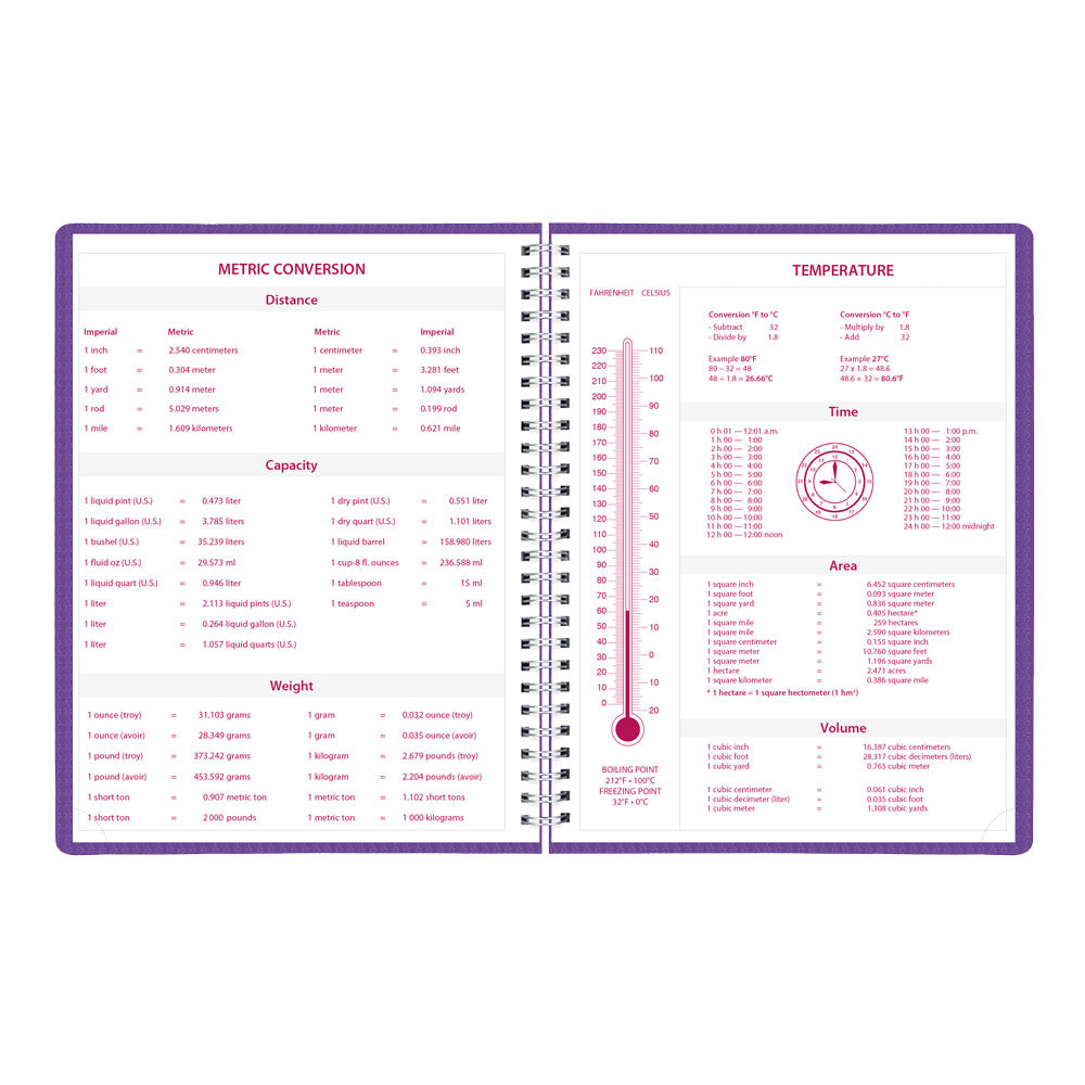DuraFlex Weekly Appointment Book, 2027, English Purple CB950V.PUR-27 Brownline Canada