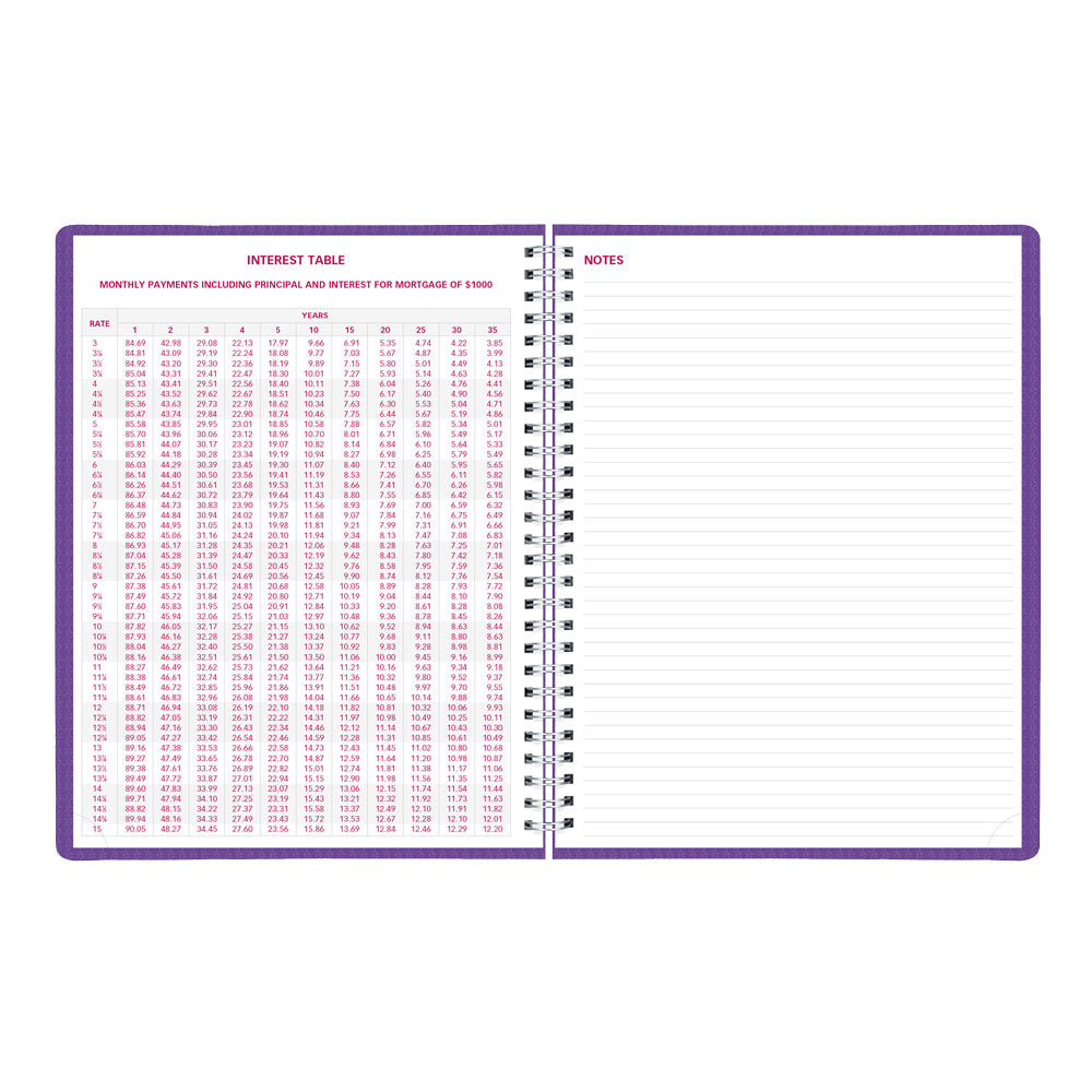 DuraFlex Weekly Appointment Book, 2027, English Purple CB950V.PUR-27 Brownline Canada