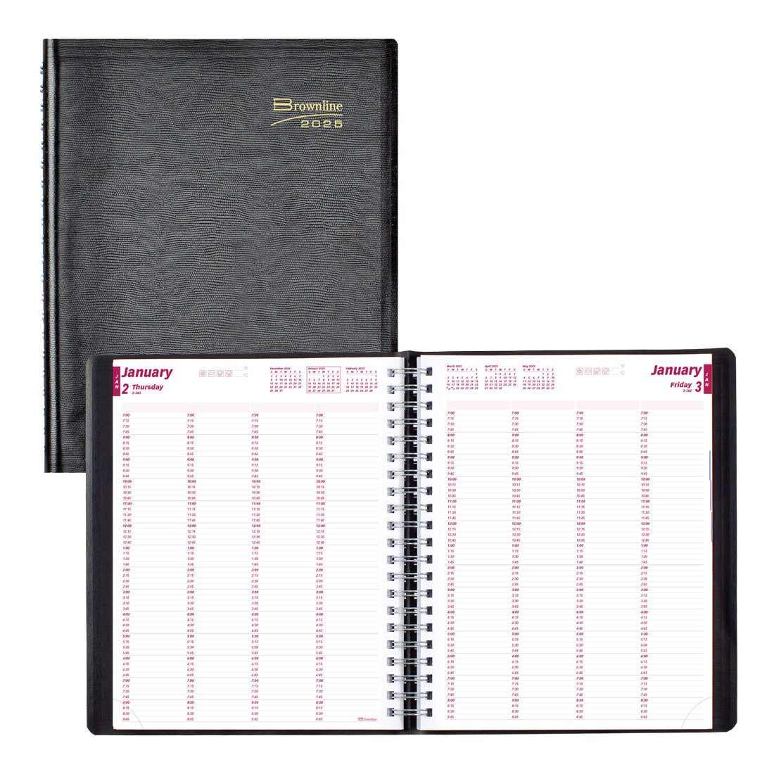 4-Person Daily Appointment Book 2025, English, CB960.BLK