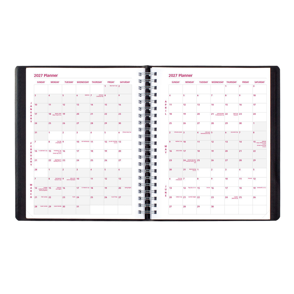 Essential Daily Appointment Book, 2027, English, Black CB965.BLK-27 Brownline Canada