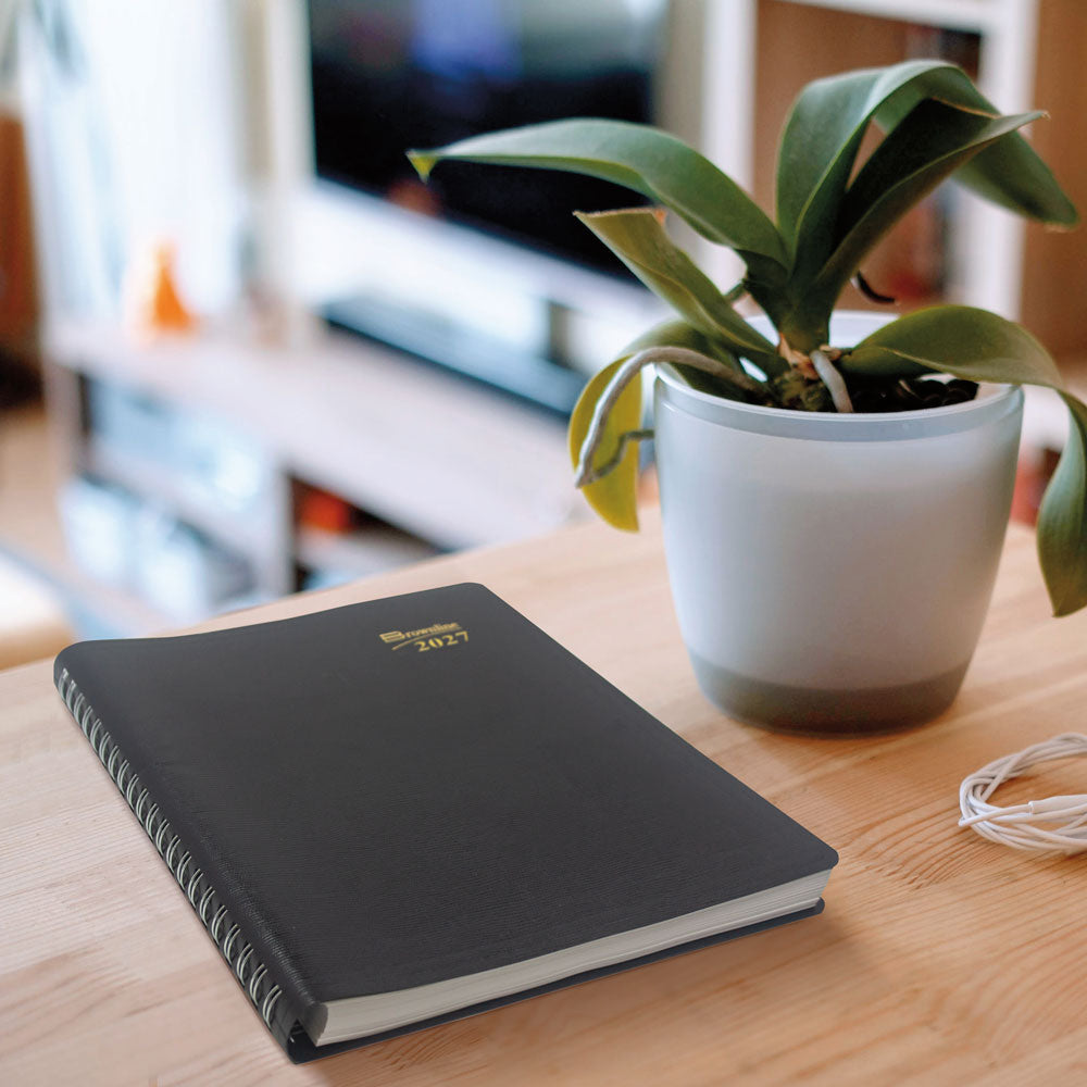 Essential Daily Appointment Book, 2027, English, Black CB965.BLK-27 Brownline Canada