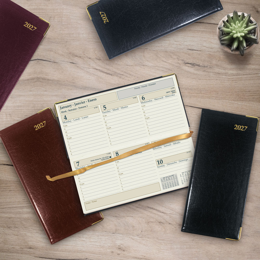 Brownline Executive Weekly Appointment Book, 2027 - Trilingual, Assorted CBE306.ASX-27