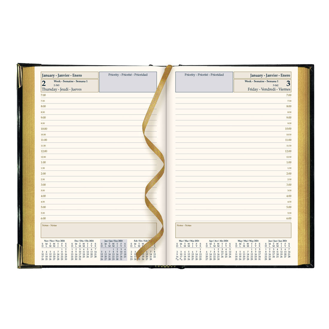 Executive Daily Planner 2025, Assorted colours, CBE504.ASX