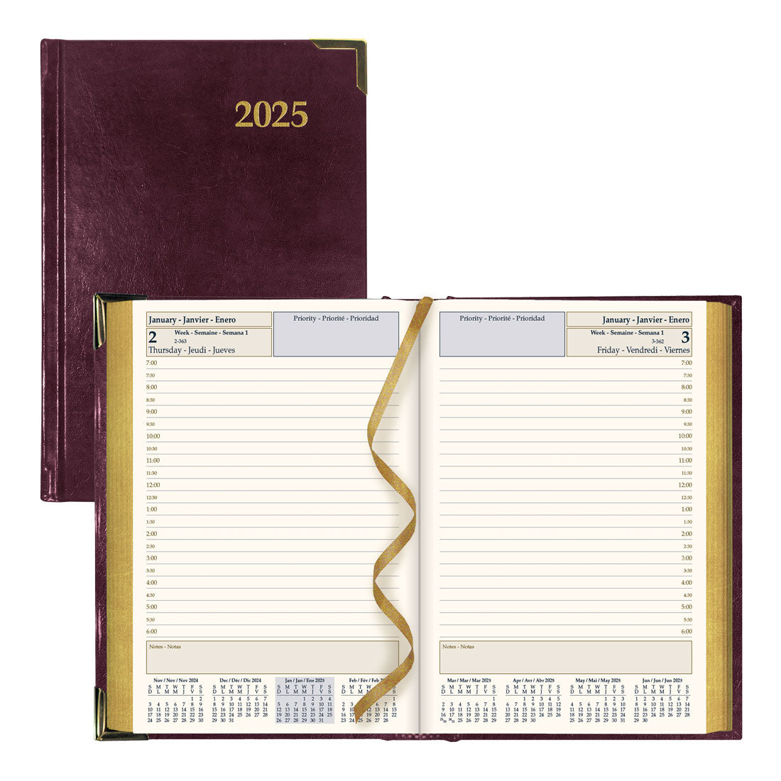 Executive Daily Planner 2025, Assorted colours, CBE504.ASX