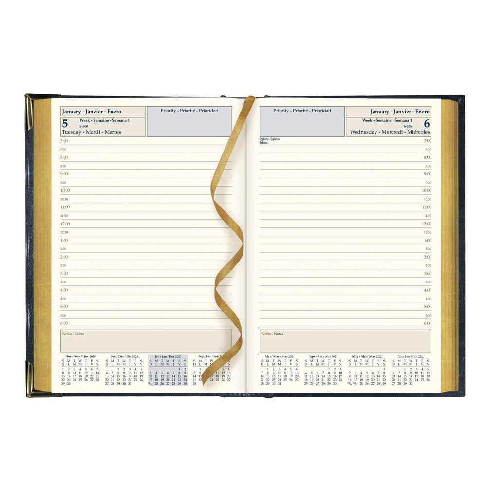 Executive Daily Appointment Book, 2027, Trilingual, Assorted CBE504.ASX-27 Brownline Canada