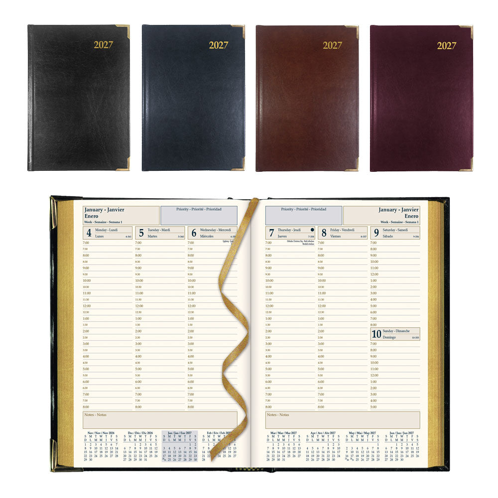 Executive Weekly Appointment Book, 2027, Trilingual, Assorted CBE507.ASX-27 Brownline Canada