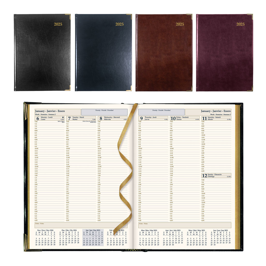 Executive Weekly Planner 2025, Assorted colours, CBE512.ASX