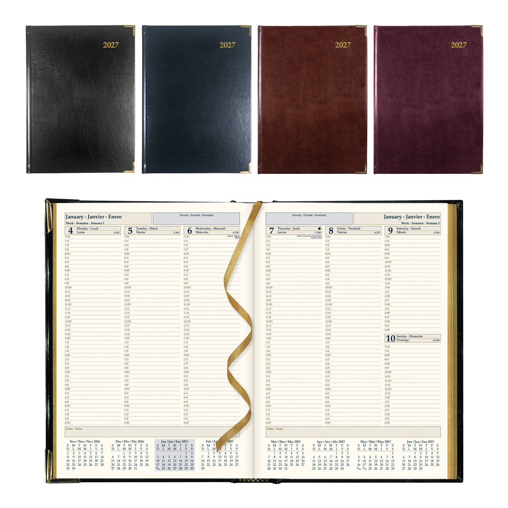 Executive Weekly Appointment Book, 2027, Trilingual, Assorted CBE512.ASX-27 Brownline Canada