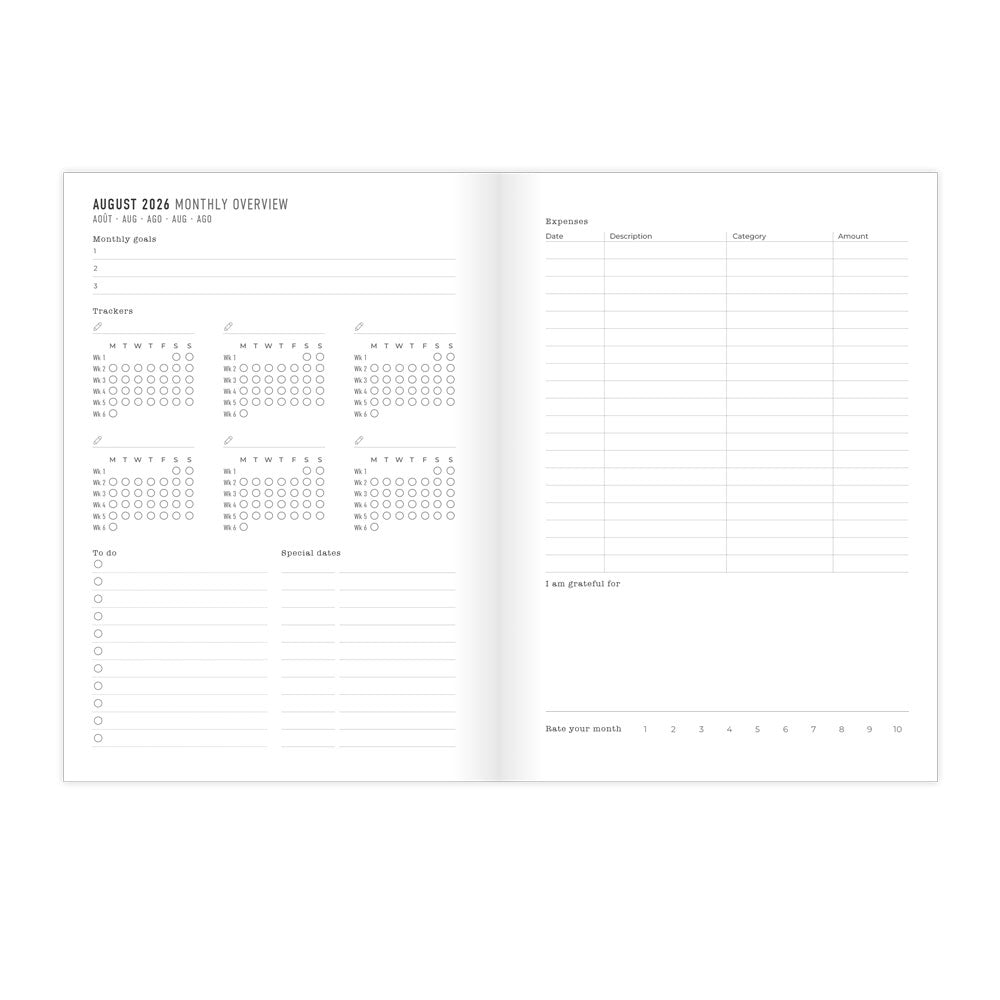 Letts A5 Planners Timeless Layout #colour_stripes-sky