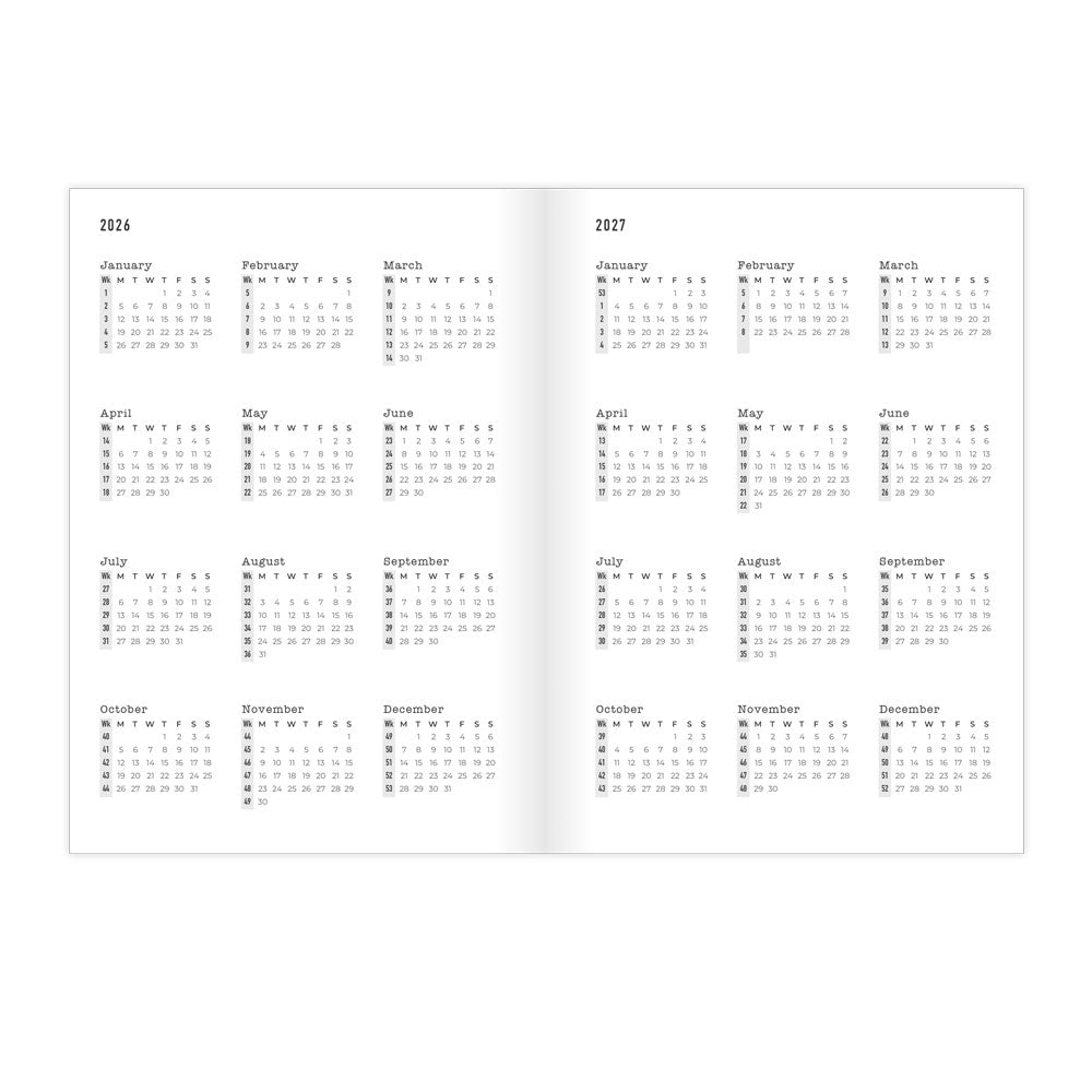 Letts A5 Planners Timeless Layout #colour_gingham-aqua