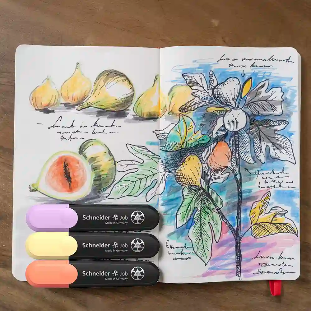 Job Pastel Highlighters, Sunset Dreams, Wallet 6 Pieces - Assorted