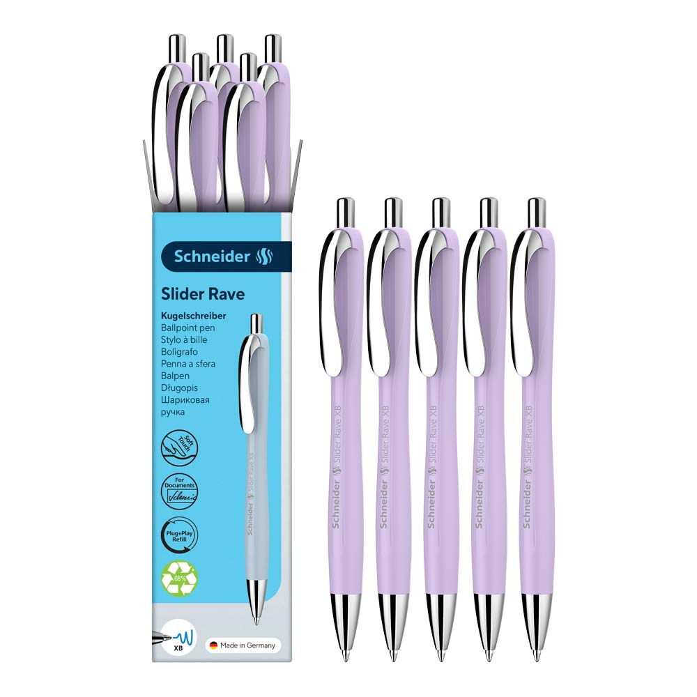 Rave Ballpoint Pen XB, Trend Edition, Box of 5 units#colour_blossom
