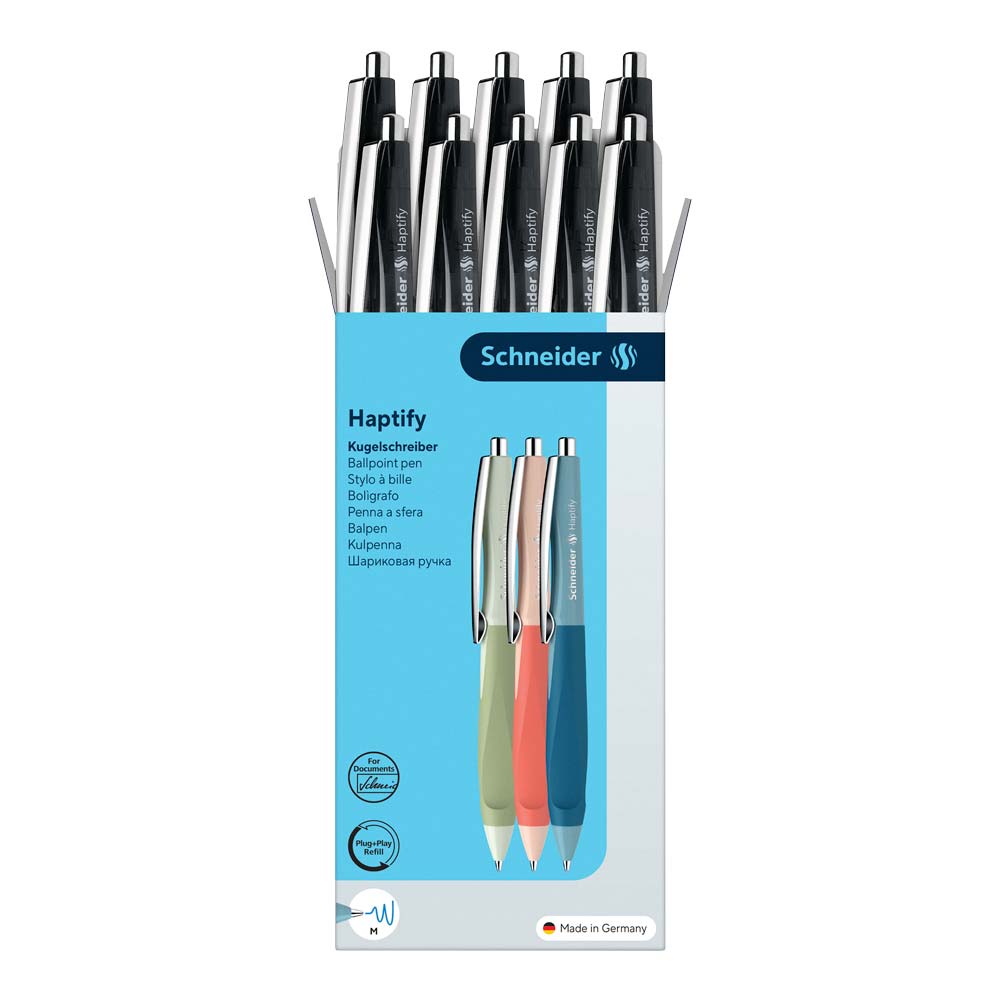 Schneider Haptify Ballpoint Pens M, Box of 10#colour_black
