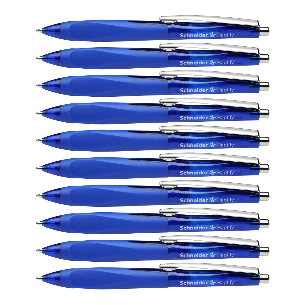 Schneider Haptify Ballpoint Pens M, Box of 10#colour_blue