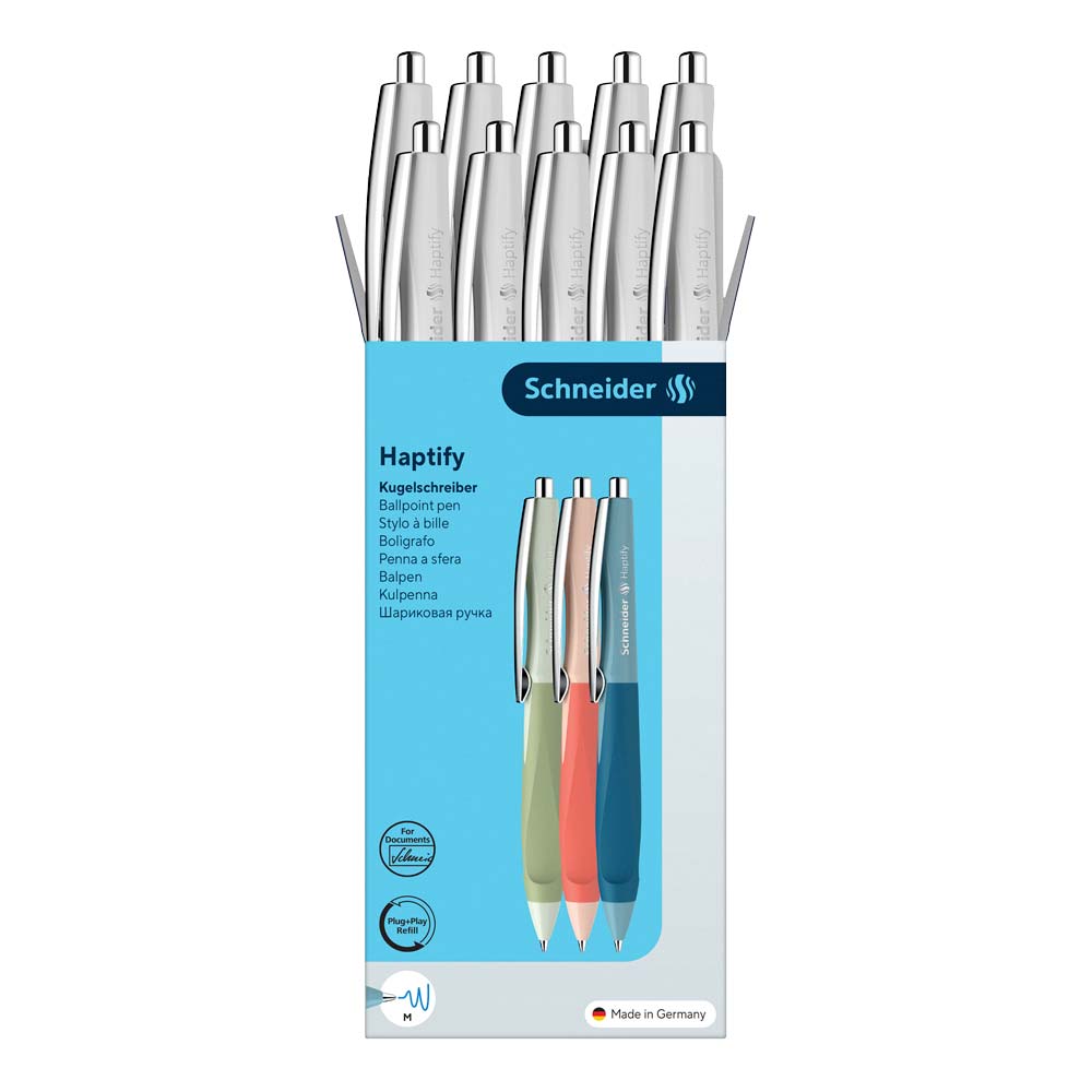 Schneider Haptify Ballpoint Pens M, Box of 10#colour_white-lilac